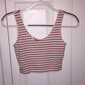 Red and white striped tank top